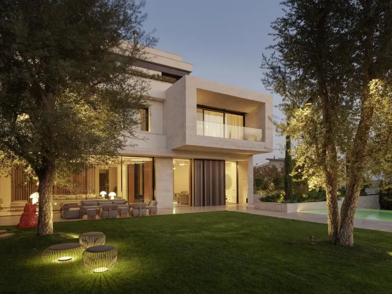 Conceptual landscaped residential streetscape
